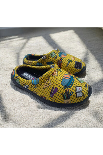 GEZER Car Patterned Winter Boys' Home Slippers. Car Winter Nursery Slippers