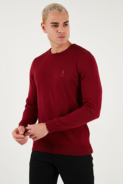 U.S. Polo Assn. U.S. Polo Cotton Slim Fit Logo Crew Neck Sweater Men's Sweater G081Sz0Tk2226959