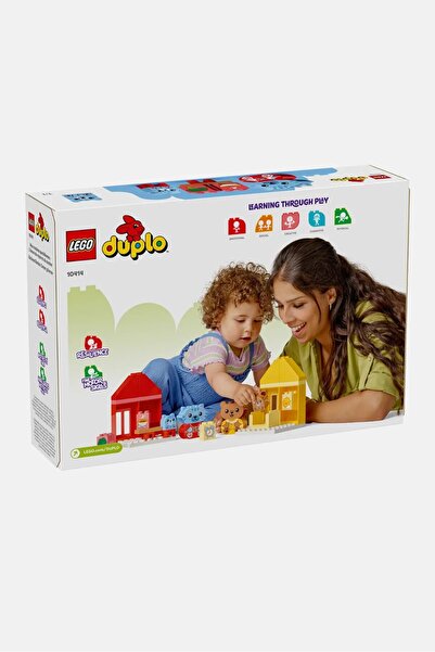 LEGO 28 قطعة دوبلو للروتين اليومي: الأكل ووقت النوم 10414، متعدد الألوان