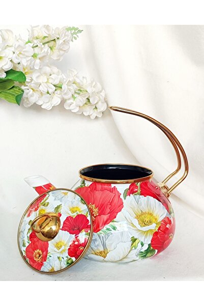 EBRULİEMAYE Gelincik Enamel Teapot