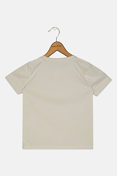 Puma Kids Boy Sportswear Fit Short Sleeve Outdoor T-Shirt, Cream