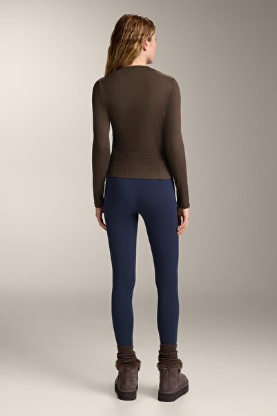 Oysho Long sleeve rib T-shirt with cotton and modal