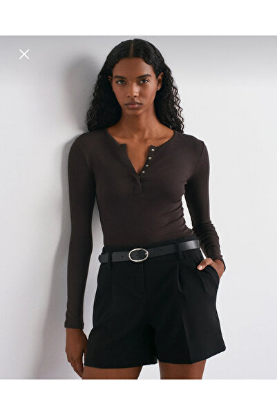 Dilvin Uzun Kollu Çıtçıt Düğmeli Top