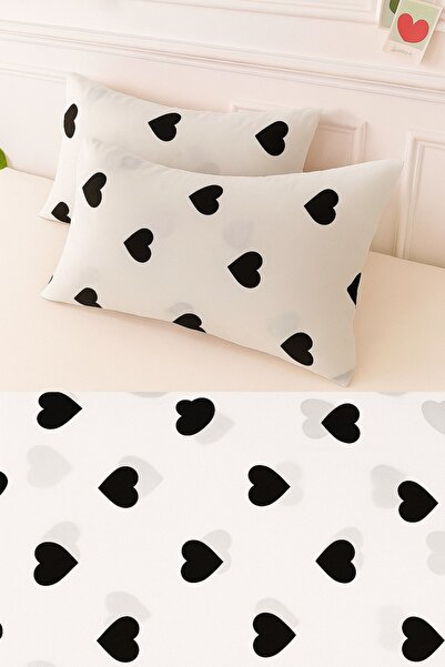 StellaFlavo Jastučnica sa šarom pamučnog srca, 2 komada, 50 x 70 cm