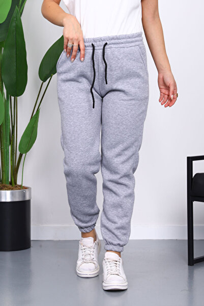 İmajButik Gray Three Thread Sh Fleece-Lined Sweatpants