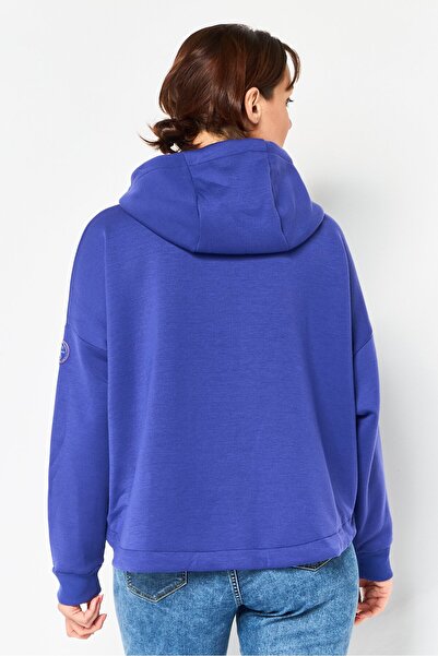 Napapijri Women Brand Logo Long Sleeve Hoodie, Purple