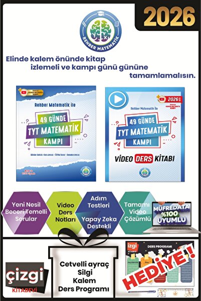 REHBER MATEMATİK YAYINLARI 49 Günde TYT Matematik Kampı-49 Günde TYT Matemati...