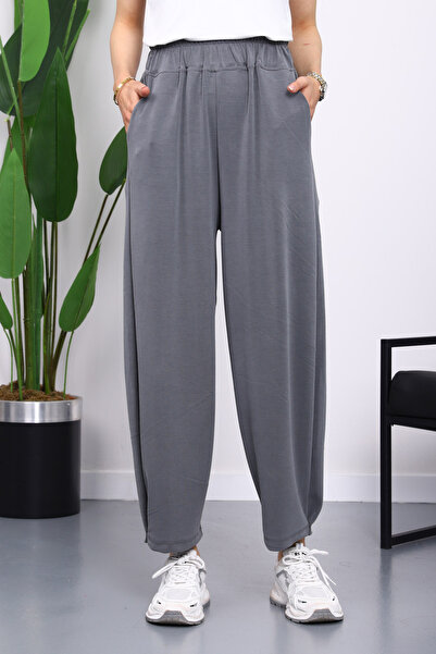 İmajButik Smoked Waist Elasticated Pocket Trousers