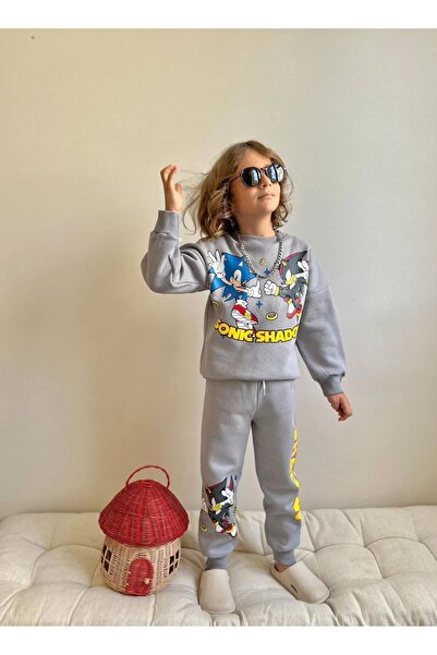 YİGİT BUTİK Karakter Desenl Boys' Top and Bottom Set