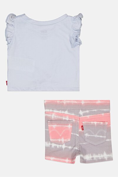 Levi's Toddlers Girl 2 Piece Graphic Print Short Sleeves T-Shirt And Shorts Set, Multicolor