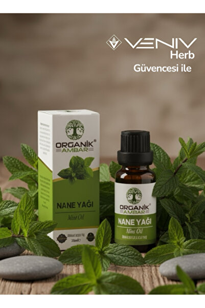 Veniv Herb Nane Yağı Uçucu Yağ - 20 ml -%100 Doğal- Organik Ambar