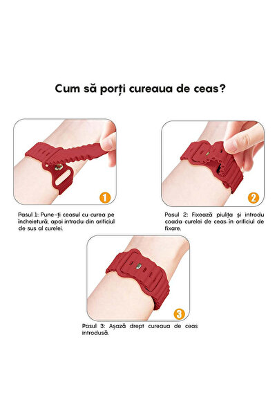 Casey Studios Silicone Ocean Loop Apple Watch Ultra 2/Ultra/SE/9/8/7/6/5/4/3/2/1 Strap - 42/44/45/49MM, Red