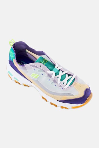 SKECHERS Women D-Lites Fresh Air Lace Up Running Shoes, Multicolor