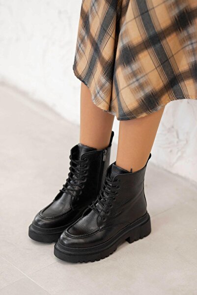 Parponi Γυναικείες μπότες από γνήσιο δέρμα Patrick ΜΑΥΡΟ