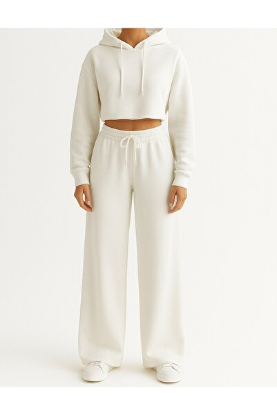 KANDEMİR TEKSTİL 3 İplik Şardonlu Oversize, Kalın Kumaş, Kışlık Polar İçli Sı...