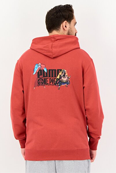 Puma Men Sportswear Fit Long Sleeve Outdoor Hoodies, Red