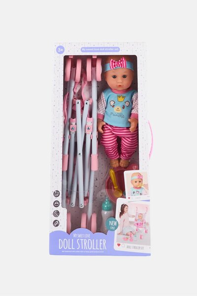 Ton O' Fun مجموعة عربة أطفال دمية الحب الجميلة