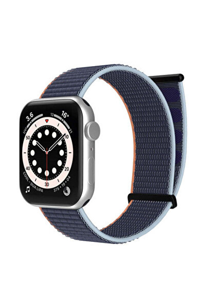 Casey Studios Curea Nylon Apple Watch Ultra/SE/9/8/7/6/5/4/3/2/1 - 42/44/45/49MM, Ajustabila, Albastru
