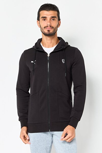Puma Scuderia Ferrari x Men Sportswear Fit Long Sleeve Outdoor Hoodie, Black