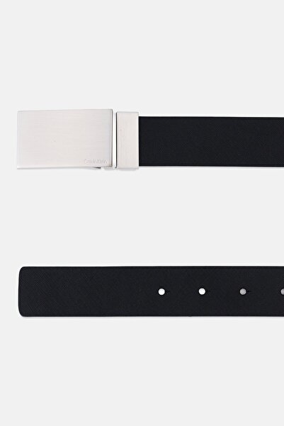 Calvin Klein Men Reversible Brand Logo Leather Belt, Black