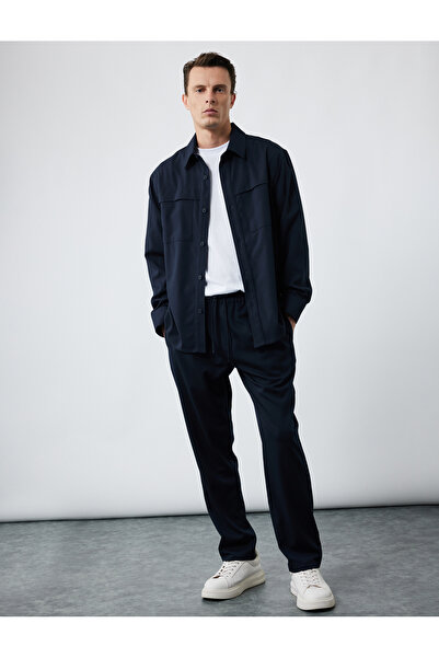 Koton Düğmeli Viskon Karışımlı Uzun Kollu Gömlek