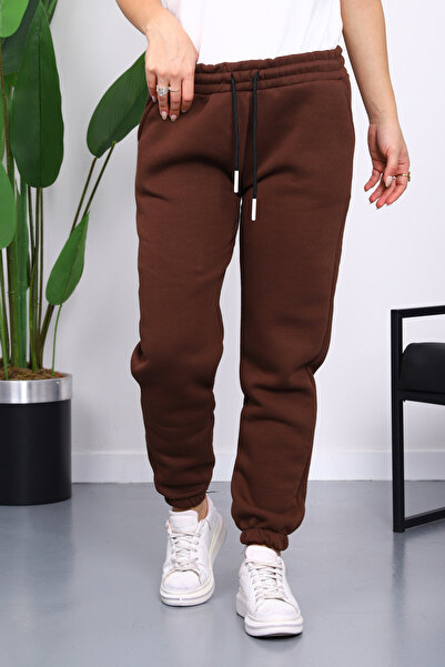 İmajButik Brown Three Thread Sh Fleece-Lined Sweatpants