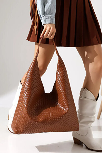 Novamiy Luna Knitted Model Handbag and Women's Shoulder Bag New School Botte ...