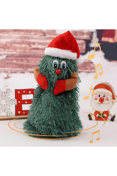 Issa Figurină Brad de Crăciun Dansator 25x11 cm cu Muzică și Mișcare Rotativă...