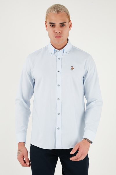 U.S. Polo Assn. U.S. Polo Cotton slim fit Cămașă cu mânecă lungă Cămașă pentru bărbați G081SZ0042225643