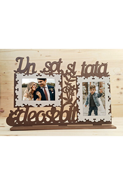 damoro Desk photo frame, for Special Husband and Father, wood, brown/beige