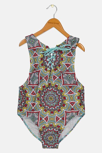 Overkids Kids Girl Graphic Print One Piece, Multicolor