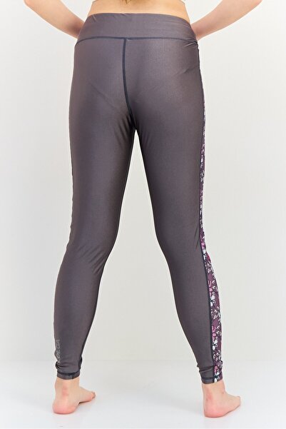 Coega Sunwear Women Floral Print Swimming Legging, Dark Grey