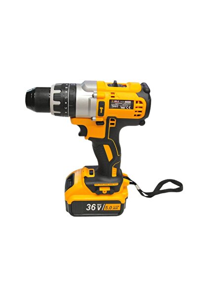 BN5 36V 5.0 Ah Çift Akülü Şarjlı Matkap ve 40+ Parça Aksesuar Seti (5 Pilli)