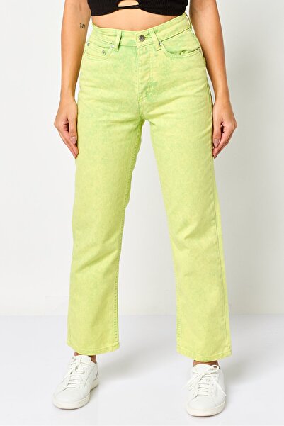 Bolongaro Trevor بنطلون جينز نسائي بقصّة عادية، غير قابل للتمدد، أصفر ليموني