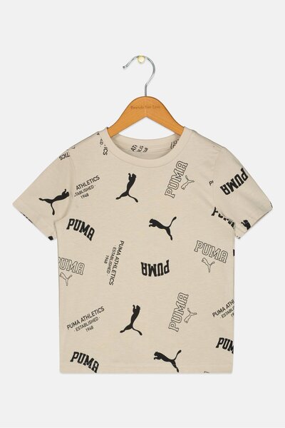 Puma Kids Girl Sportswear Fit Short Sleeve Outdoor T-Shirt, Taupe