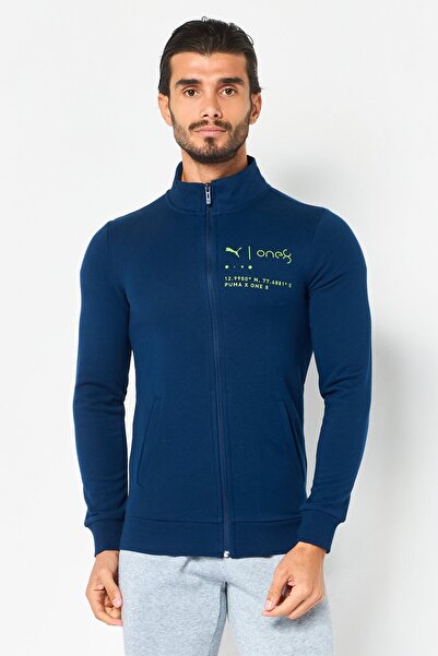 Puma x One8 Men Slim Fit Long Sleeve Outdoor Jacket, Navy
