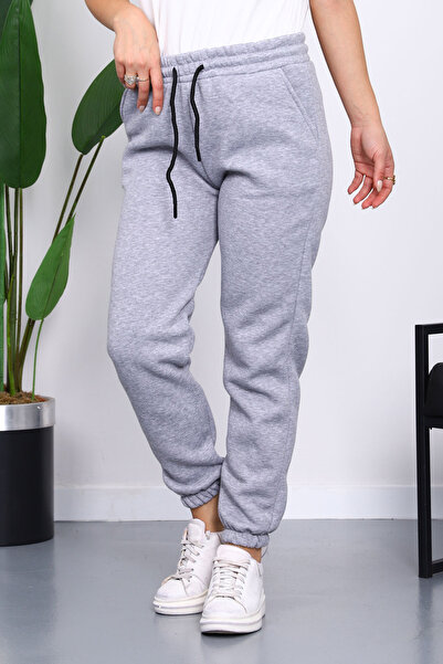 İmajButik Gray Three Thread Sh Fleece-Lined Sweatpants