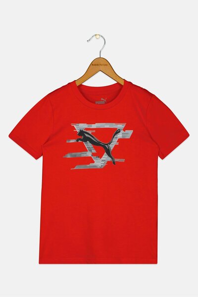 Puma Kids Girl Sportswear Fit Short Sleeve Training T-Shirt, Red
