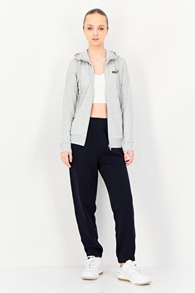 Puma Women Sportswear Fit Long Sleeve Outdoor Hoodie, Light Grey