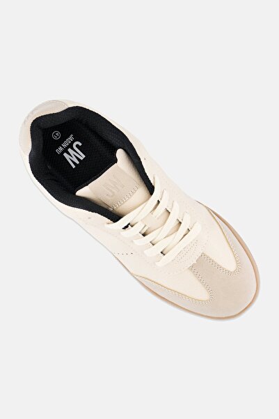 JASON WU Men Brand Logo Lace Up Casual Shoes, Beige