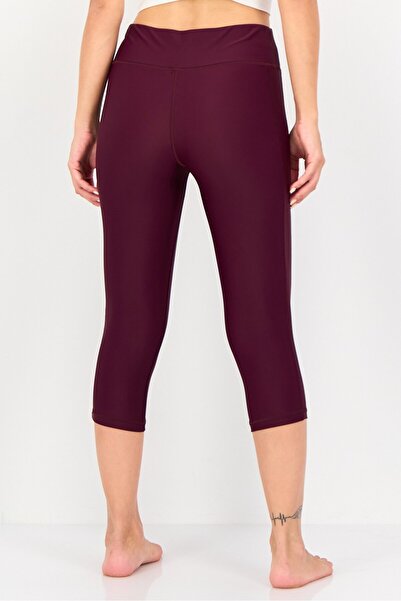 Coega Sunwear Women Plain Swimwear Leggings, Maroon