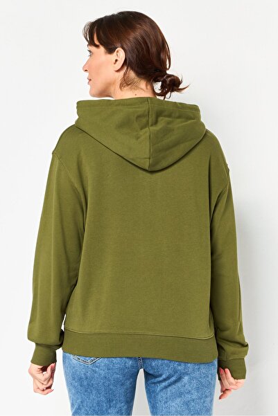 Tommy Hilfiger Women Brand Logo Long Sleeve Hoodie, Green
