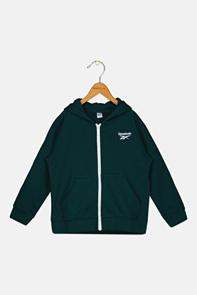 Reebok Kids Boy Sportswear Fit Long Sleeve Outdoor Hoodies, Green