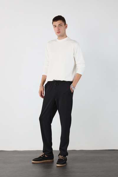 Mesfeno Elastic Waist Flexible Fabric Regular Pants