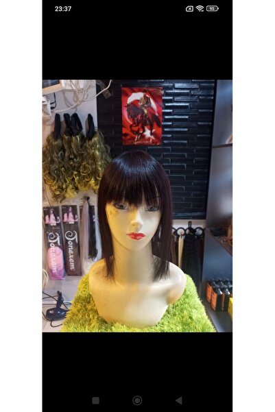 Gerçek Efsane Koyu kestane gerçek saç tepelik