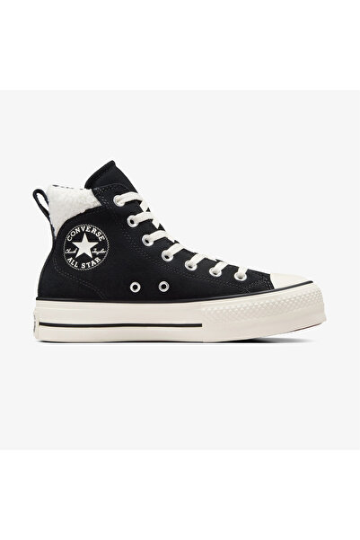 Converse Converse Chuck Taylor All Star Puff Lift Unisex Siyah Deri Platform ...