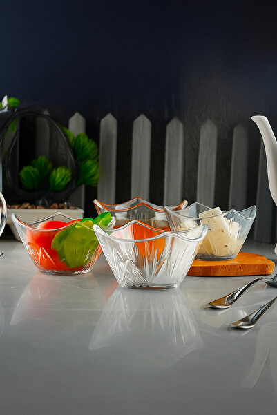 Gülümseten Avm طقم أوعية زجاجية أنيقة للإفطار والعرض مكون من 6 قطع |   وعاء ز...