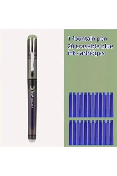 yiren Set 1 Stilou Magnetic Verde + 20 Rezerve de Cerneală Termosensibila , V...