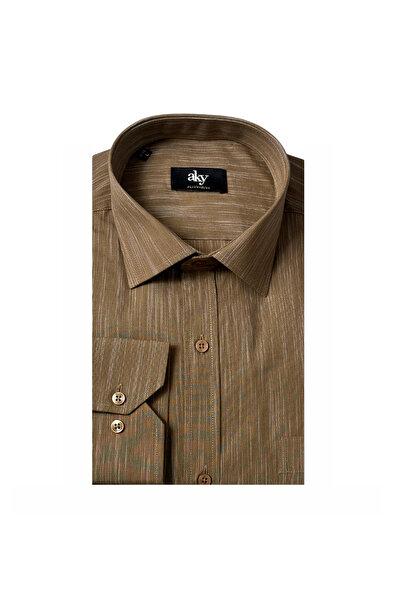 aky collection Aky Klasik Kesim İnce Çizgili Erkek Gömlek
