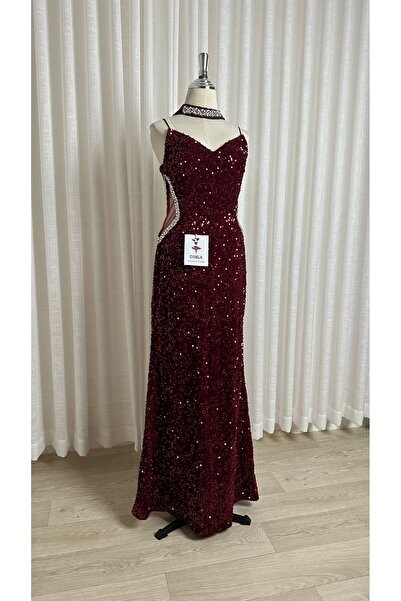 Onila Elegant red velvet dress